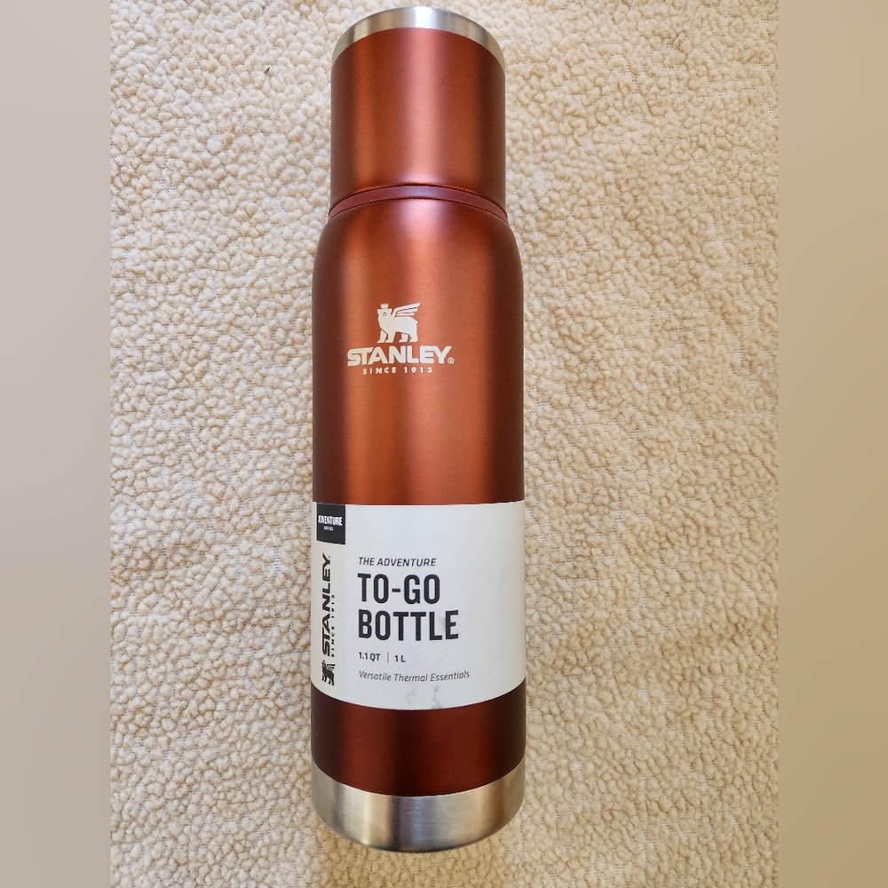 New Stanley Stainless Steel The Adventure To-Go Bottle | 1.1 QT Color: Clay Glow